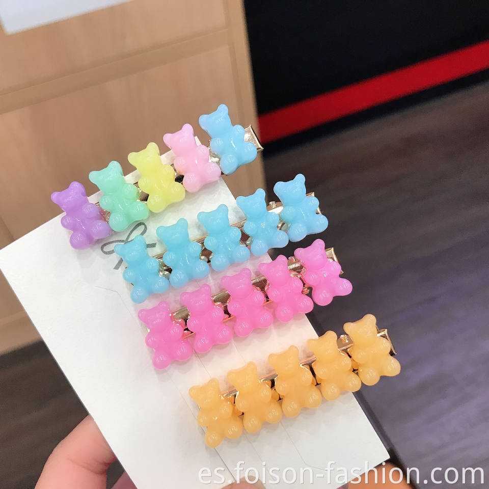 Cute Gummy Bear Hair Clips For Kids3